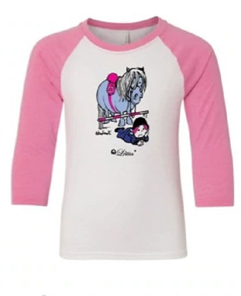 Lettia Kids' Thelwell 3/4 Sleeve Tee - White/Pink