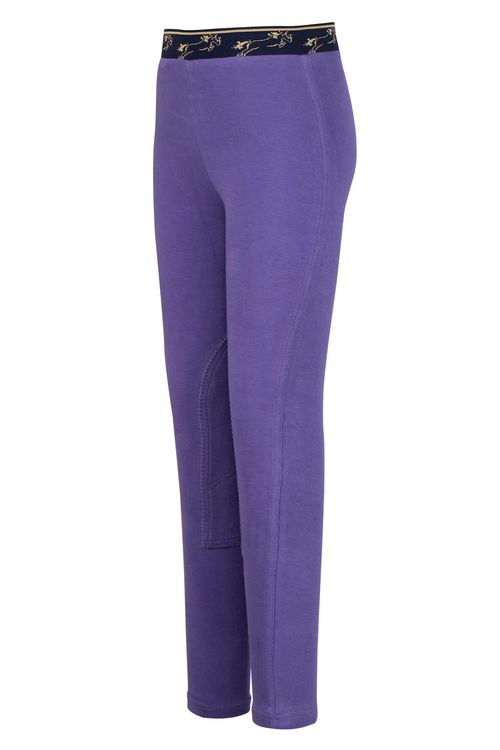 TuffRider Kids' Cotton Schoolers Riding Tights - Deep Purple