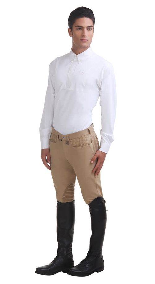 TuffRider Men's Oslo Knee Patch Breeches - Safari