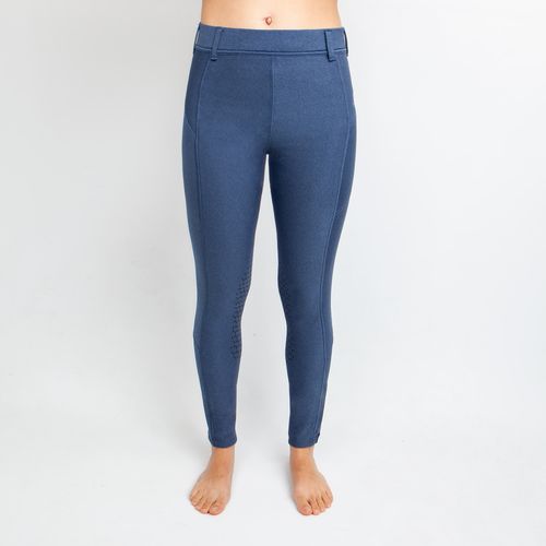 Irideon Kids' Thermasoft Knee Patch Breeches - Denim Heather