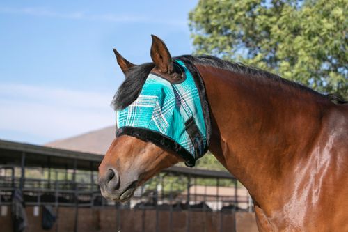 Kensington Fly Mask w/Plush Fleece Trim - Atlantis