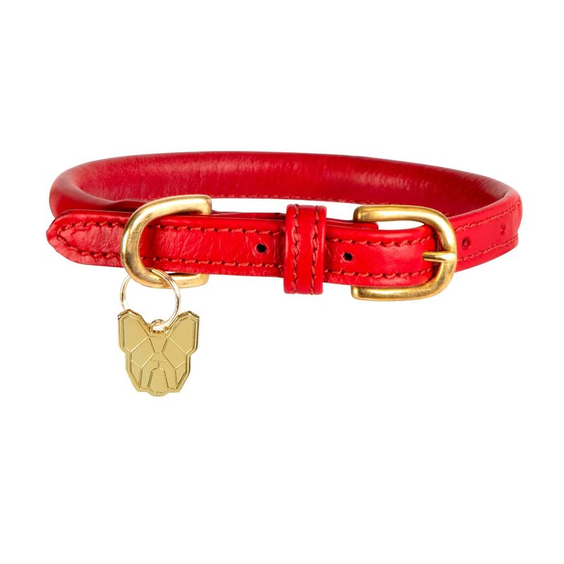 Digby & Fox Rolled Leather Dog Collar - Scarlett - Digby &