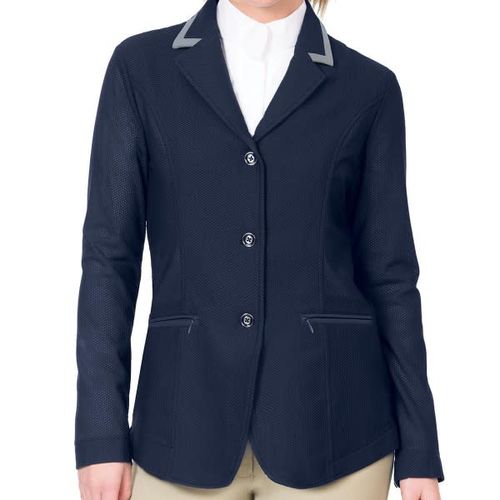 Ovation Women's Signature AirFlex Coat w/Contrast Collar - Navy/Grey