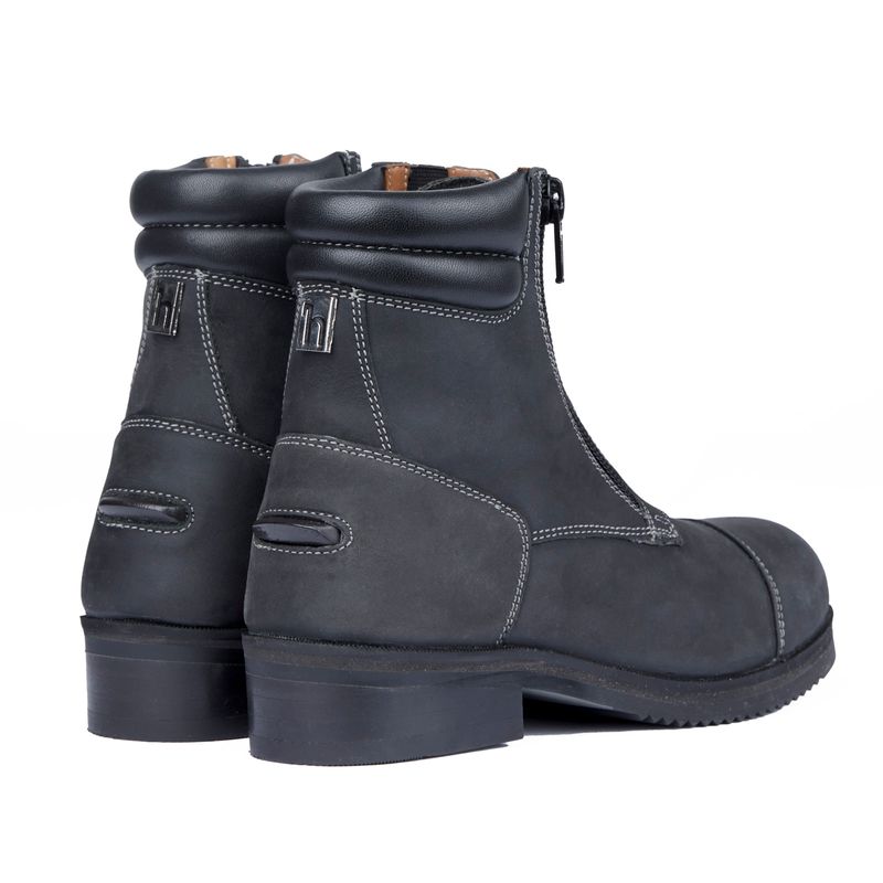 Horze Kids Blake Front Zip Paddock Boots Black Horze 38259 BL Tack Of The Day
