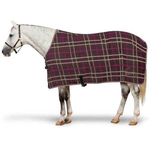 Pessoa Wool Cooler - Carob Brown/Fuchsia Plaid