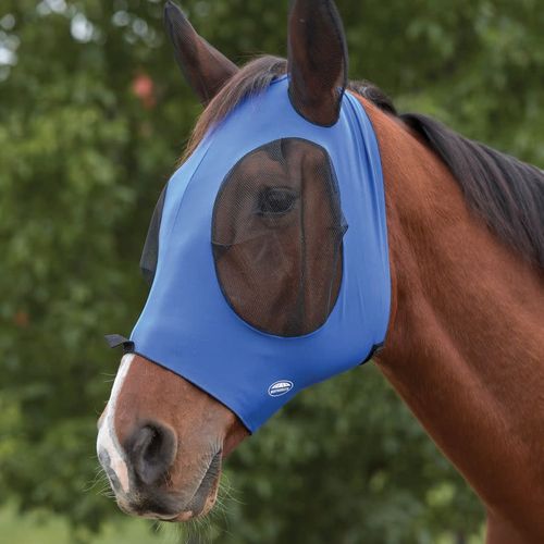 Weatherbeeta Deluxe Stretch Bug Eye Saver w/Ears - Royal Blue/Black