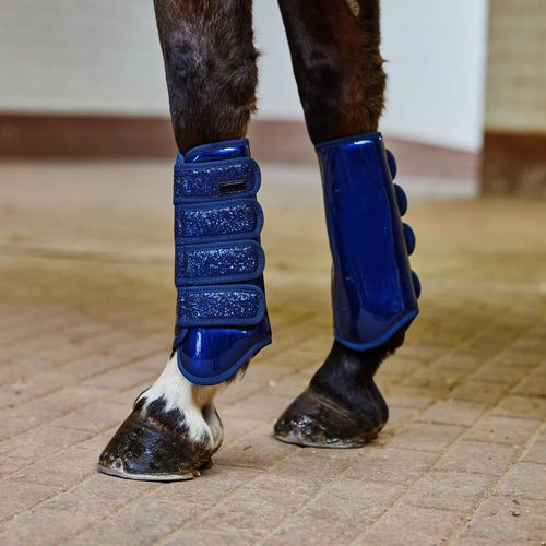 Horze Protection Boots w/Glitter - Dark Blue