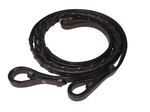 Henri de Rivel Advantage Flat Laced Reins - Australian Nut