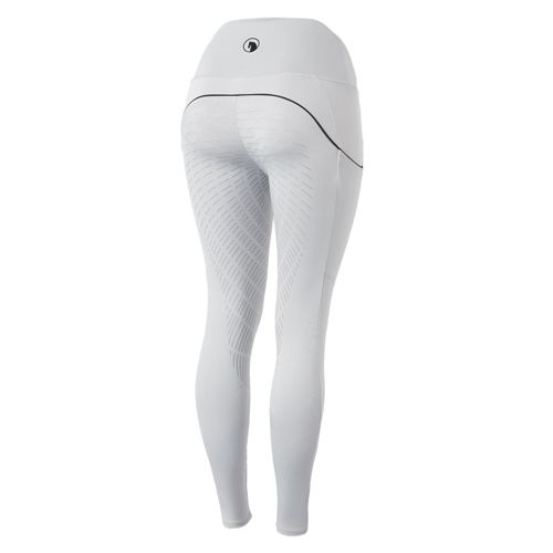 Horze Women's Nicki Breathable Technical Full Seat Tights - Pebble Grey