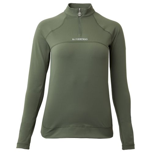 B Vertigo Women's Davina Long Sleeved Quick Dry Training Shirt - Wild Grass Green