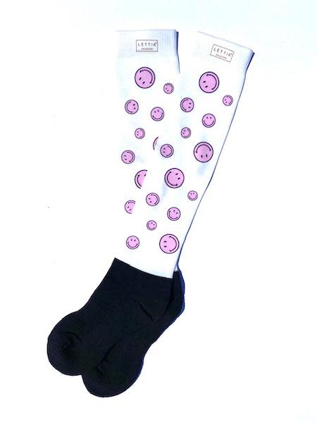 Lettia Women's Padded Boot Socks - Smiley