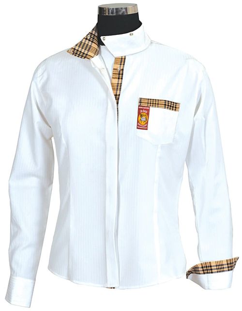 5/A Baker Women's Elite Competition Long Sleeve Show Shirt - White