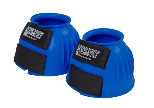 Roma Double Tape PVC Ribbed Bell Boots - Royal Blue