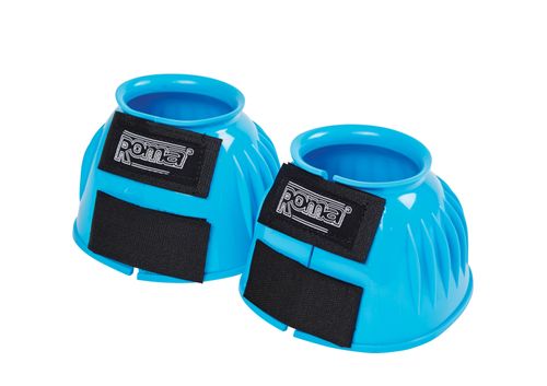 Roma Double Tape PVC Ribbed Bell Boots - Turquoise