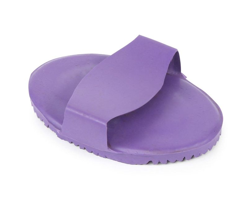 Large Shires Ezi-Groom Rubber Curry Comb in Purple 