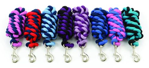 Shires Two Tone Halter Lead Rope - Navy/Fuschia