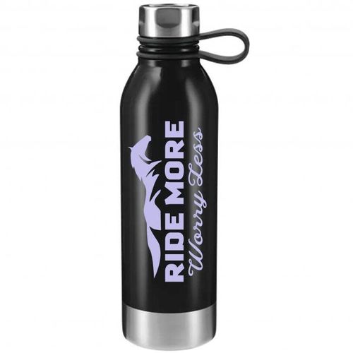 Kelley and Company Ride More Sports Bottle - Black/Lavender