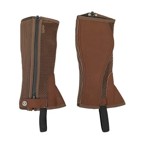 TuffRider Kids' Airflow Synthetic Half Chaps - Mocha
