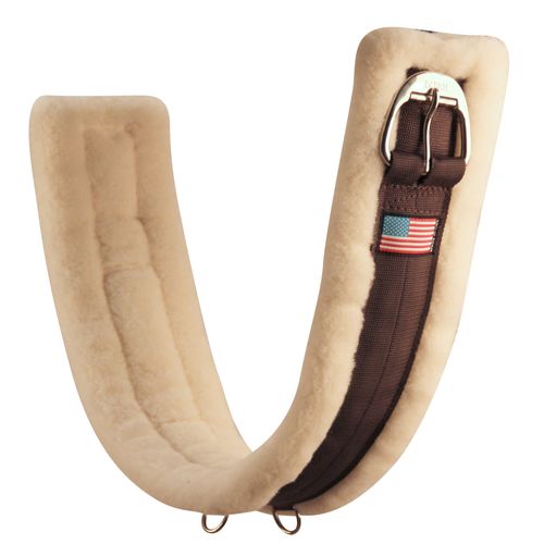 WoolBack Deluxe Roller Buckle Cinch - Brown/Natural