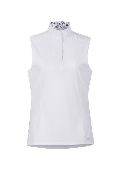 Kerrits Women's Affinity Sleeveless Show Shirt - White/Bits n Flowers
