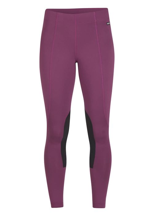 Kerrits Women's Flow Rise Knee Patch Performance Tights - Magenta