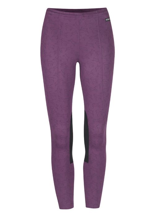 Kerrits Kids' Knee Patch Performance Tights - Magenta Winter Whinnies