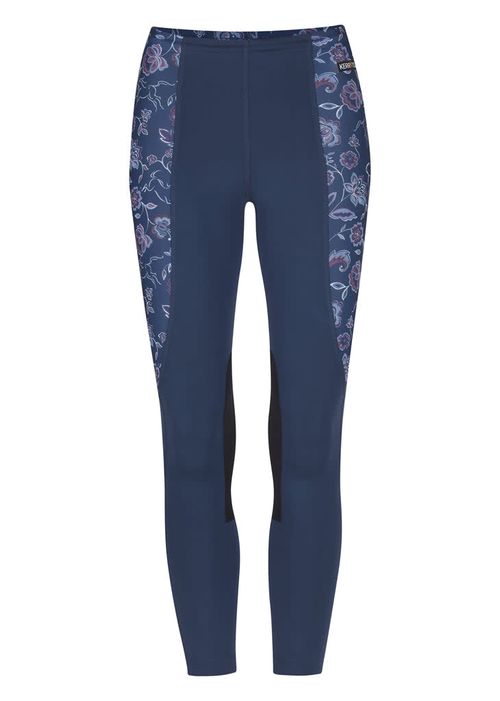 Kerrits Kids' Knee Patch Performance Tights - Admiral/Admiral Winter Bloom