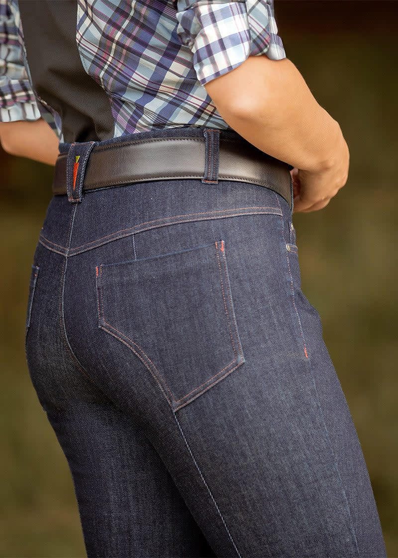 Kerrits Women's Stretch Denim Extended Patch Bootcut Breeches Classic