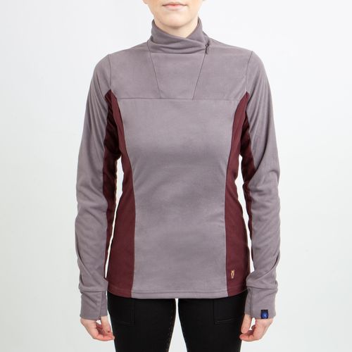Irideon Kids' Chinchillaaah 1/4 Zip Top - Fig/Henna