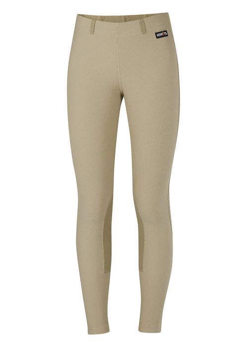 Kerrits Kids' Microcord Knee Patch Tights - Tan