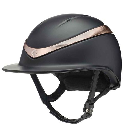 Charles Owen Halo Luxe Helmet - Black/Rose Gold Gloss