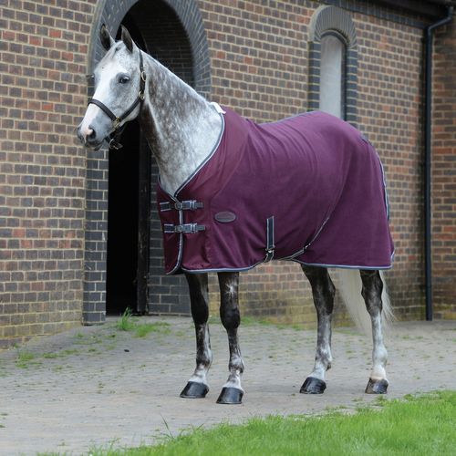 Weatherbeeta Anti-Static Fleece Cooler Standard Neck - Maroon/Grey/White