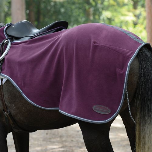 Weatherbeeta Anti Static Fleece Quarter Sheet - Maroon/Grey/White