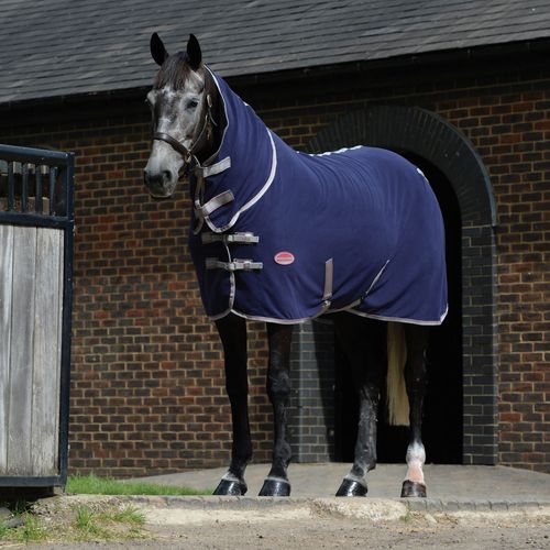 Weatherbeeta Anti-Static Fleece Cooler Combo Neck - Navy/Silver/Red