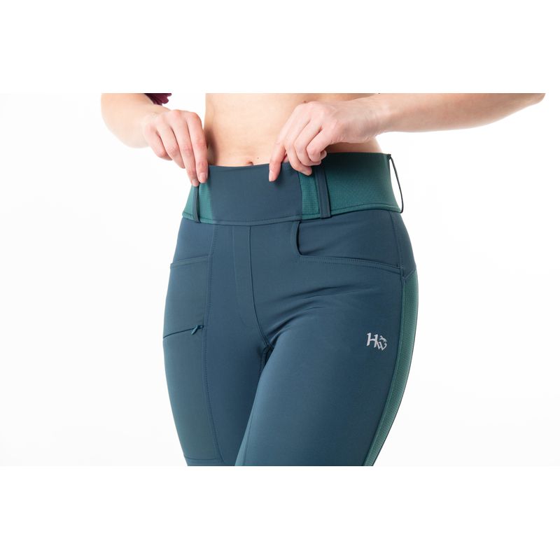 Horseware Women's Hybrid Meryl Pull-Up Breeches - Galactic Teal - Horseware-CLHRTH-GYT0  - Tack Of The Day