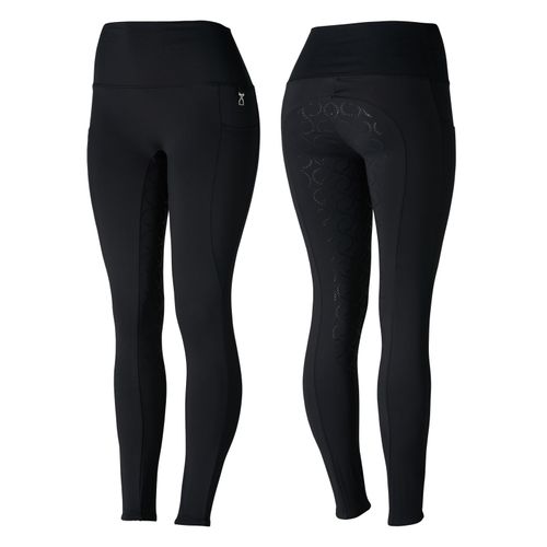 Horze Women's Gillian Silicone Full Seat Tights - Black