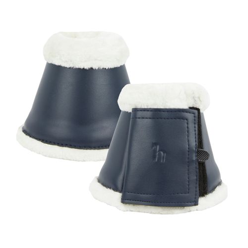 Horze Ghent Bell Boots w/Faux Fur - Dark Navy