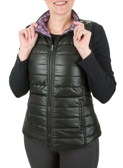 TuffRider Women's Combination Reversible Vest - Black/Floral