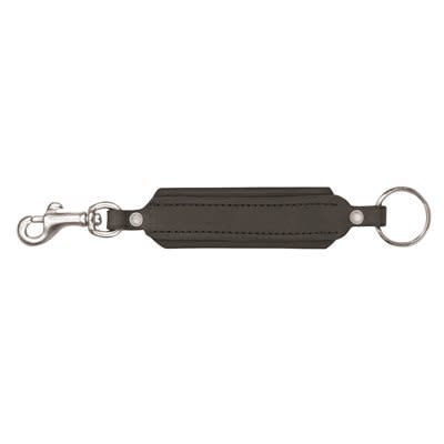 Perri's Padded Leather Key Chain - Black/Black