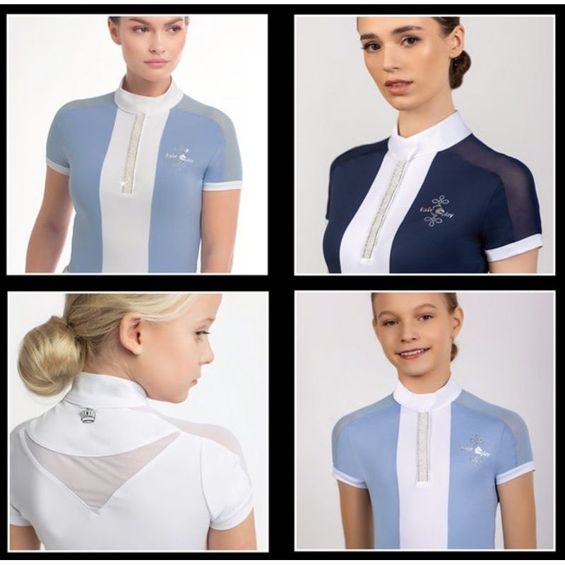 Fair Play Women's Claire Pearl Short Sleeve Competition Shirt Navy