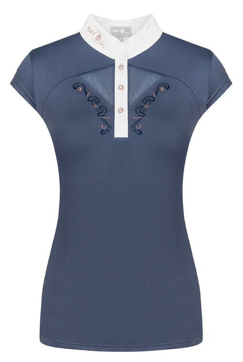 Fair Play Women's Cathrine Rose Gold Sleeveless Competion Shirt - Steel Blue