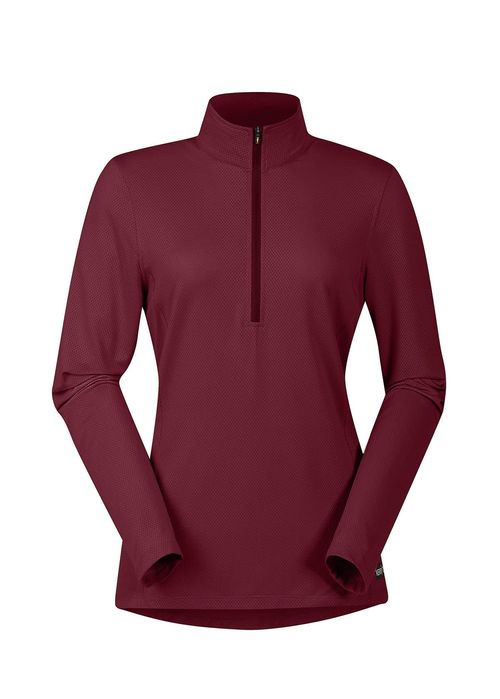 Kerrits Women's Ice Fil Lite Long Sleeve Shirt Solid - Burgundy