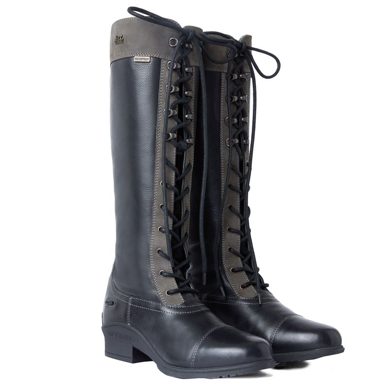 B Vertigo Cetus Waterproof Tall Boots - Black/Grey - B Vertigo-39127-BL ...