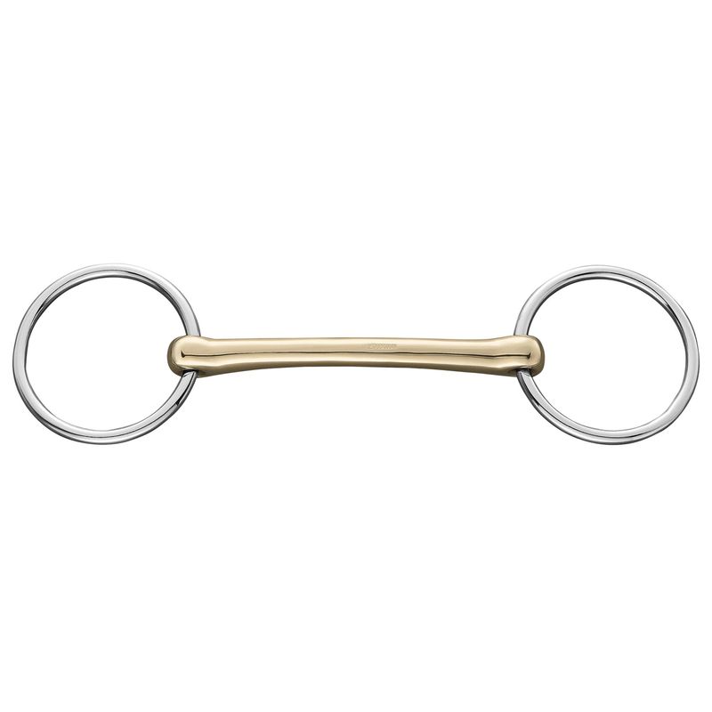 Ancien embout de snaffle en laiton à simple joint allemand Herm