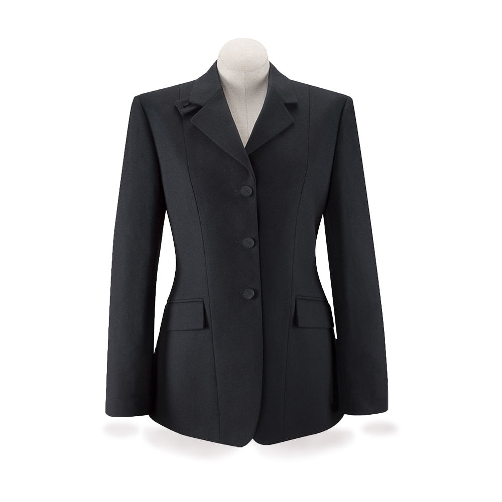RJ Classics Women's Fairfield Melton Show Coat - Black - RJ RJ Classics Women's Fairfield Melton Show Coat - Black - RJ