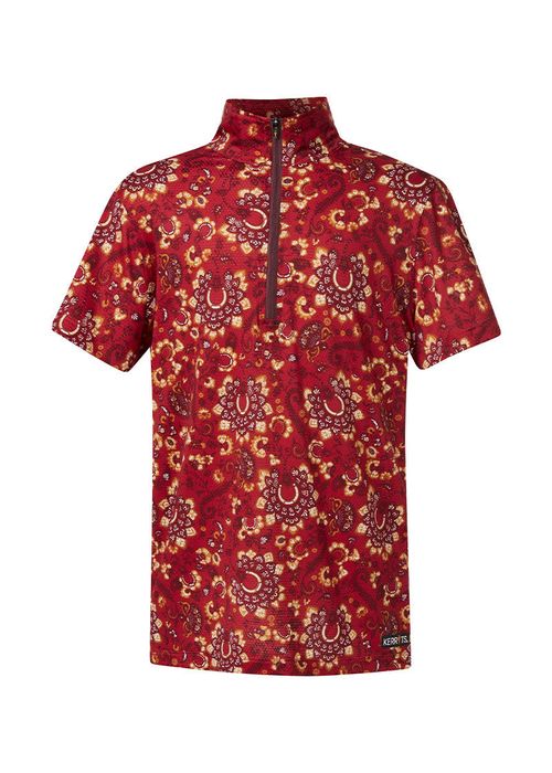 Kerrits Kids' Always Cool Print Ice Fil Short Sleeve Shirt - Ruby Lucky Paisley