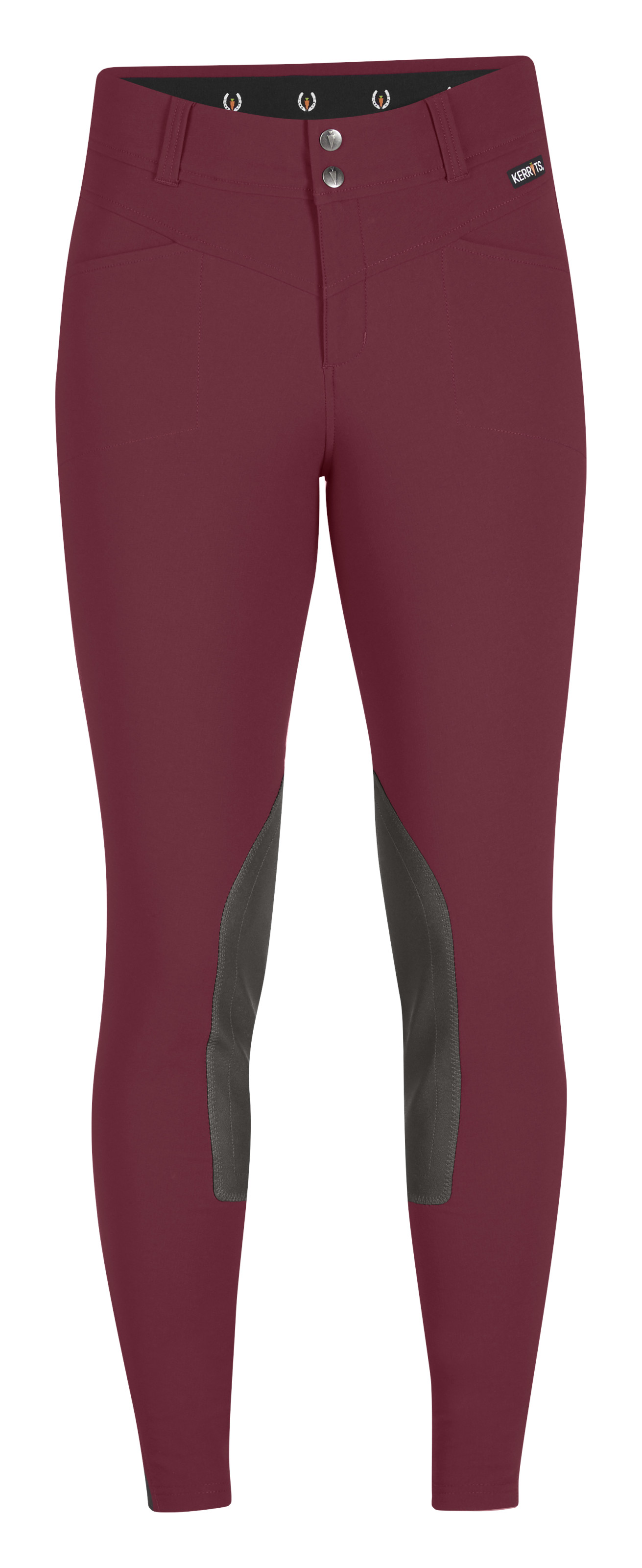 Kerrits Women's Crossover II Knee Patch Breeches - Sangria - Kerrits ...