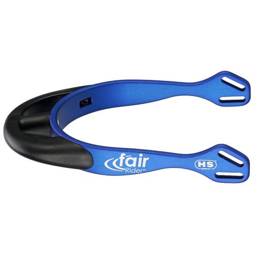 Herm Sprenger 25mm Rounded Neck Fairrider Spurs - Blue Aluminum/Black