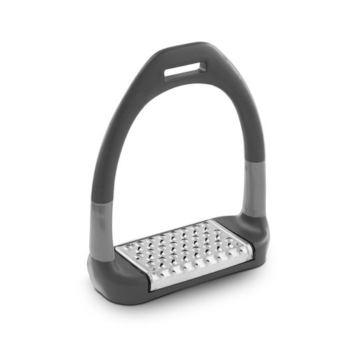 Royal Rider Perfect Flex Stirrups - Grey/Grey/Stainless Steel Pad