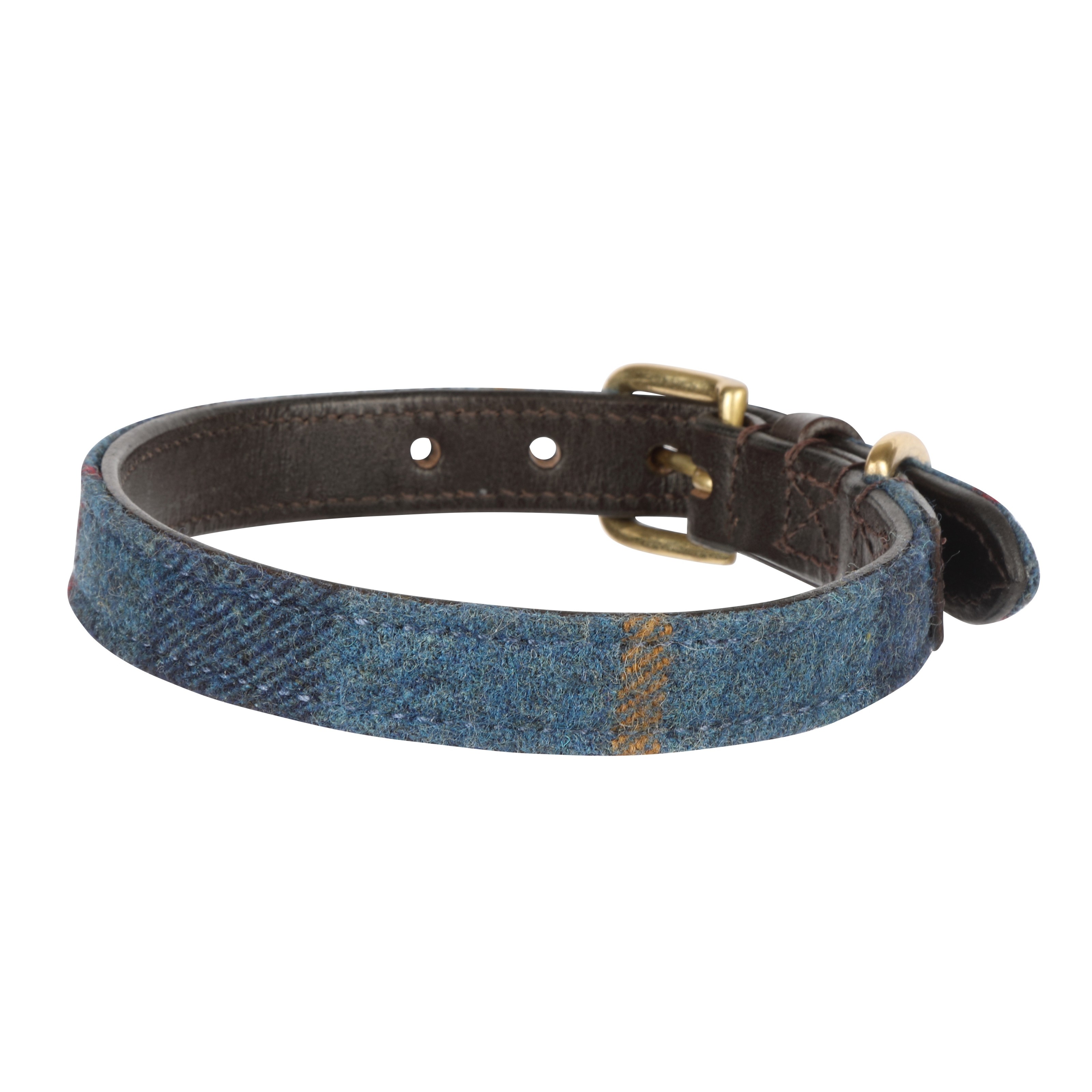 Blue tweed shop dog collar